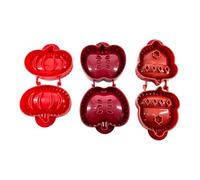 YUYTE Lattice Hand Pie Mold, Mini Pocket Pie Press with Hinged Design Cuts and Seals Dough for Autumn Shaped Treats Pumpkin Acorn (3pcs)