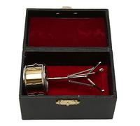 YUYTE Lifelike Miniature Snare Drum, Drum Miniature Replica Decorative Copper Musical Instrument Ornament Mini Musical Ornaments for Dollhouse Bookcase Desk Golden