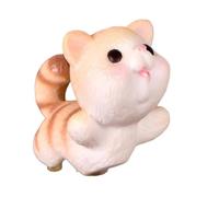 YUYTE Mini Cat Figurines Resin Tiny Cake Toppers for Terrarium Garden Decor (Yellow Cat)