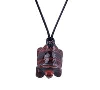 YUYTE Necklace Stone Pendant Hand Carved Gemstone Jewelry 0.79oz (Red)