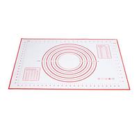 YUYTE Premium Non-Stick Silicone Pastry Mat with Precise Measurements for Baking and Kneading - Rolling Pad, Large Red Design