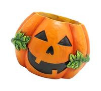 YUYTE Pumpkin Shape Resin Vase, Pumpkin Succulent Flower Pot Planter Halloween Decoration, Pumpkin Shaped Vase for Harvest Fall Thanksgiving Halloween
