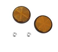 YUYTE Reflector Reflectors Motorcycle 2 Pcs Round Reflector Universal Motorcycle Bike Yellow PMMA Material - Enhance & Visibility for Vehicles