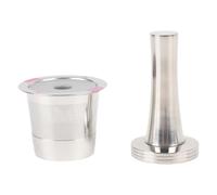 YUYTE Reusable Stainless Steel Coffee Capsule with Tamper Brush and Spoon