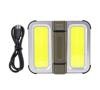 YUYTE Solar Rechargeable Foldable Work Light 600-800LM 100M Beam Magnetic LED Camping Light Dimmable with Type C USB 3000mAh Battery for Emergency Car Repair