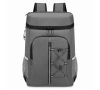 YUYTE Spacious Insulated Cooler Backpack with Padded Shoulder Straps for Hiking, Camping, Road Trip and Outdoor Use (Dark gray)
