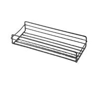 YUYTE Stylish Triangular Corner Shower Shelf - Wall Mounted, Adhesive, Iron, Space Saving Design for Bathroom and Kitchen (Black)