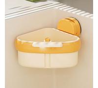 YUYTE Suction Cup Sink Corner Rack, Upgraded Sponge Holder for Kitchen Sinks, Utomatic Dumping Waste Catcher, Wall Mounted Suctions Organizer for Kitchen (Orange)