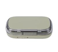 YUYTE Tablet Cutter Splitter 1/2 1/3 /4 with Centering Guide and Safety Lock for Small Large Pills 2-15mm Travel (Green)