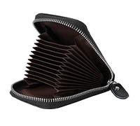 YUYTE Theft Leather Wallet Card Holder, Streamlined Design with Hardware, Premium Cowhide Material
