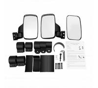 YUYTE UTV Side Mirror and Rear View Mirror Kit CNC Alloy Convex Universal Joint Ball for 1.5 1.75 2 Inch Round Tubes with Mounting Parts for ATV UTV Motorcycle