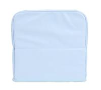 YUYTE Vertical Makeup Bag Standing Makeup Bag Upright Organizer with Reinforced Base Multiple Compartments Zipper Closure (Blue)