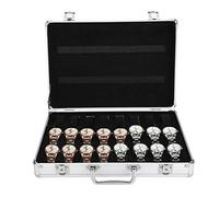 yuyte Watch Storage Box, 32 Grids Aluminum Alloy Suitcase Watch Display Storage Box Watch Organizer Case