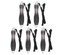 YUYTE Wide Body Ballpoint Pens, 5pcs Big Weighted Wide Grip Pens Low Grip Strength Retractable Fat Heavy Weighted Pens for Arthritis Parkinsons (Black)