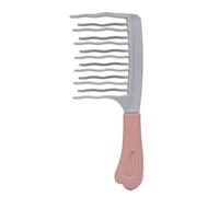 YUYTE Wide Tooth Detangling Comb Wave Shaped Teeth for Curly Hair Anti Static Frizz Control with Contoured Grip for Women Men Thick Long Wet Hair