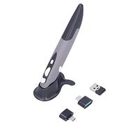 YUYTE Wireless Mouse Pen Stylus 2.4G Ergonomic Design 3 Adjustable DPI 800/1200/1600 for PC Laptop Notebook with Compact Portable ABS Material (Black Gray)