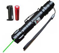 YUYTRE Lasers Flashlight, Long Range Beam Spot Switch Lasers Pen, Pointer Beam High Power Rechargeable Pen, 18650 Battery Star Cap Flashlight Green with Battery&Charge