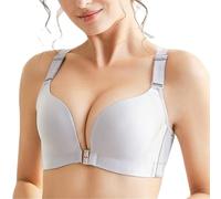 YUYUCH Front Closure Lace Butterfly Bras for Women Push Up Plunge Seamless Smoothing Bra No Wire Comfort Everyday Bra