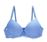 YUYUCH Women's Removable Strap Push Up Underwire Lace Bra Lift Up Invisible Backless Multiway Bras Blue