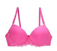 YUYUCH Women's Removable Strap Push Up Underwire Lace Bra Lift Up Invisible Backless Multiway Bras Peach