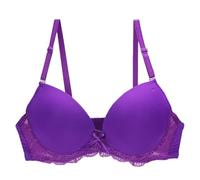 YUYUCH Women's Removable Strap Push Up Underwire Lace Bra Lift Up Invisible Backless Multiway Bras Violet