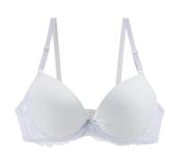 YUYUCH Women's Removable Strap Push Up Underwire Lace Bra Lift Up Invisible Backless Multiway Bras White