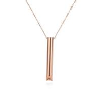 YUYUE-YY Breathing Necklace for Anxiety Relief, Stress Relief, Unisex-Adults, Rose Gold, Stainless Steel, Necklace