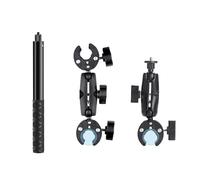 YUYUEMI Motorcycle Camera Mount for Insta360 One R/X2/X3/X4 Head Clamp and 28-112Cm Telescopic Selfie Stick for DJI Osmo Action 2/3/ 4 Camera Car Mount