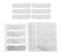 YUYUETIME 100pcs Breathable Plasters with Glitter Breathable Stickers, PVC Material First Aid Bands for Wound Protection and Daily Use Strip, Easy to Tear and Does Not Hurt the Skin