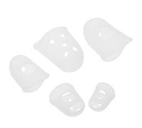 YUYUETIME 10pcs Transparent Silicone Kalimba Finger Sleeves Flexible Thumb Protectors for Beginners Fingertip Covers Comfortable Elastic Design for Finger Preservation During Practice