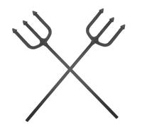 YUYUETIME 2pcs Black Demon Trident Halloween Cosplay Prop with Wear-resistant Material Portable Fork for Adult Teen Witch Costume for Masquerade Haunted House Carnival and Party Accessories