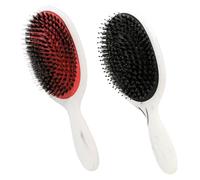 YUYUETIME 2pcs Paddle Hairbrush for Women with Long Handle Scalp Massaging Boar Bristle Comb for Long Curly Hair Lightweight Detangling Styling Brush for Wet and Dry Hair Reducing Frizz and