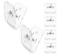 YUYUETIME 6pcs Transparent Dog Pee Pad Holder with Adhesive Backing Wall-mountable Training Pad Clips for Secure Pet Potty Training Easy Installation Non-slip Design for Puppies and Dogs