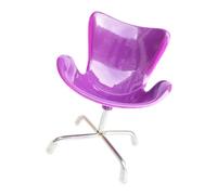YUYUETIME Miniature Plastic Mini Computer Chair Decorative Accessory for Dollhouse Purple Small Pet Hedgehog Theme Home Decor Props