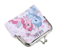 YUYUETIME Portable Unicorn Coin Purse for Women and Small PVC Printed Wallet with Decorative White Letter Design Lightweight Travel Change Wallet for Keys and Small Items