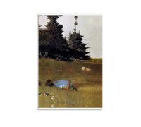 YUYUMEGDE Andrew Wyeth Distant Thunder Poster Decorative Painting Canvas Wall Posters And Art Picture Print Modern Family Bedroom Decor Posters 24x36inch(60x90cm)