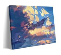 YUYUMEGDE Anime Treasure Planet Ship Art Poster Decorative Painting Canvas Wall Posters And Art Picture Print Modern Family Bedroom Decor Posters 24x36inch(60x90cm)