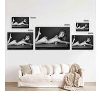 YUYUMEGDE Cara Delevingne Black White Poster Decorative Painting Canvas Wall Art Living Room Poster Bedroom Painting, Wall Art Picture Print Modern Family Room Decor 24 x 36 inches (60 x 90 cm)