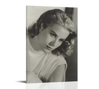YUYUMEGDE Grace Kelly Vintage Poster Decorative Painting Canvas Wall Art Living Room Poster Bedroom Painting Wall Art Picture Print Modern Family Room Decor 12 x 18 Inches (30 x 45 cm)