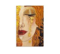 YUYUMEGDE Gustav Klimt Golden Lagrimas Poster Decorative Painting Canvas Wall Posters And Art Picture Print Modern Family Bedroom Decor Posters 20x30inch(50x75cm)