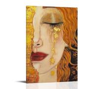 YUYUMEGDE Gustav Klimt Golden Lagrimas Poster Decorative Painting Canvas Wall Posters And Art Picture Print Modern Family Bedroom Decor Posters 16x24inch(40x60cm)