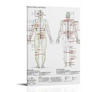 YUYUMEGDE Human Body Standard Meridian Acupuncture Massage Acupoint Map Poster Decorative Painting Canvas Wall Posters And Art Picture Print Modern Family Bedroom Decor Posters 12x18inch(30x45cm)