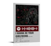 YUYUMEGDE I Wanna Be Your Girlfriend Girl in Red Poster Decorative Painting Canvas Wall Posters And Art Picture Print Modern Family Bedroom Decor Posters 24x36inch(60x90cm)