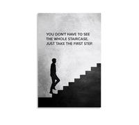 YUYUMEGDE Just Take The First Step Motivational Poster Decorative Painting Canvas Wall Posters And Art Picture Print Modern Family Bedroom Decor Posters 24x36inch(60x90cm)