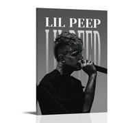 YUYUMEGDE Lil Peep Rapper Classic Poster Decorative Painting Canvas Wall Posters And Art Picture Print Modern Family Bedroom Decor Posters 12x18inch(30x45cm)