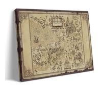 YUYUMEGDE MAgic World Map Treasure Map Vintage Poster Decorative Painting Canvas Wall Posters And Art Picture Print Modern Family Bedroom Decor Posters 24x36inch(60x90cm)