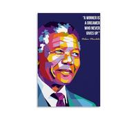 YUYUMEGDE Nelson Mandela Quote The Long Road to Freedom Poster Decorative Painting Canvas Wall Posters And Art Picture Print Modern Family Bedroom Decor Posters 12x18inch(30x45cm)