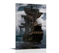 YUYUMEGDE Pirate Ship Art Poster Decorative Painting Canvas Wall Art Living Room Poster Bedroom Painting Wall Art Picture Print Modern Family Room Decor 08 x 12 Inches (20 x 30 cm)