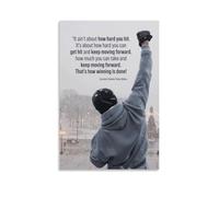 YUYUMEGDE Rocky Balboa Quotes Poster Decorative Painting Canvas Wall Posters And Art Picture Print Modern Family Bedroom Decor Posters 20x30inch(50x75cm)