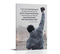 YUYUMEGDE Rocky Balboa Quotes Poster Decorative Painting Canvas Wall Posters And Art Picture Print Modern Family Bedroom Decor Posters 20x30inch(50x75cm)